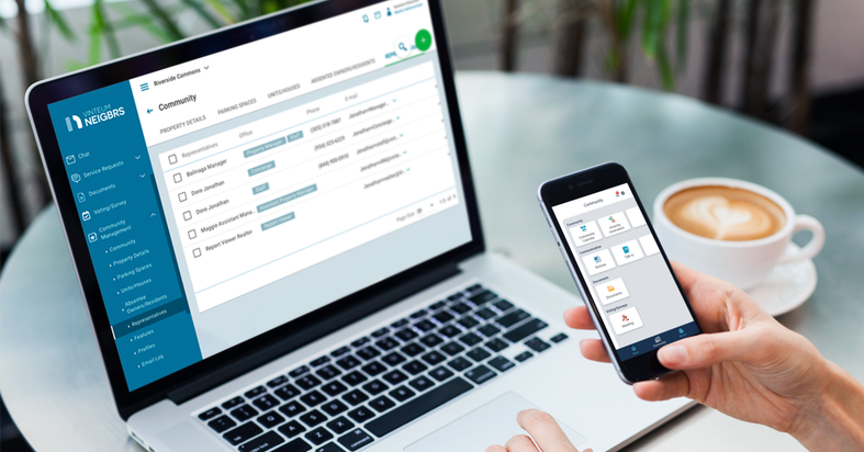 Boost Your Condo Association With Our Top 5 Solutions: Ultimate Guide to Condo Management Software 1 person using condo management software on cell phone and computer