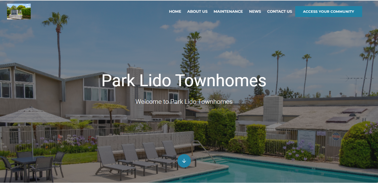 The 5 Best HOA Websites + How to Create Yours 10 screenshot of park lido townhomes hoa website design